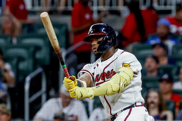 Right fielder Ronald Acuña Jr., shown playing against the Mets on Monday, gave the Braves a 3-0 lead with an RBI single to left during Wednesday’s game. (Erik S. Lesser/AP)