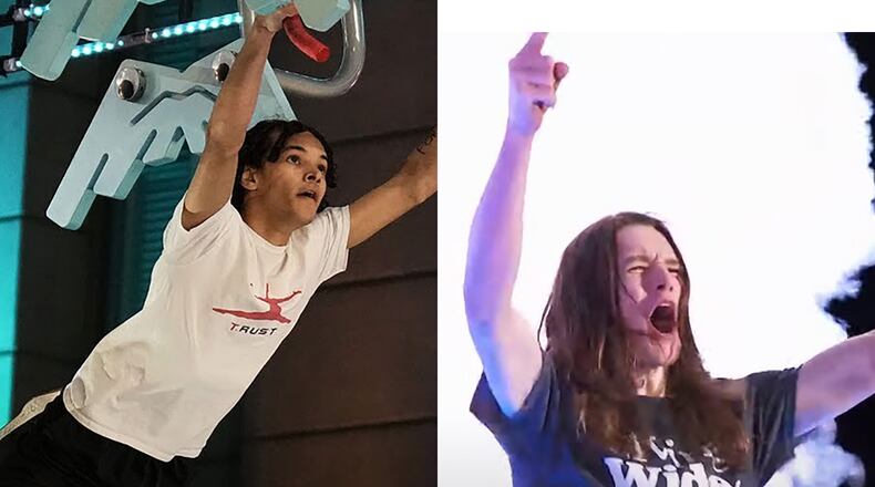 Ethan Bartnicki (left) and Marietta teen buddy Christopher Harding Jones both made it to the finals of "American Ninja Warrior" this year. NBC