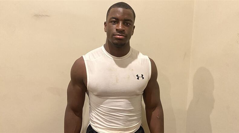 Branson Robinson is a high school senior running back at Germantown High School in Madison, Miss. A member of the Class of 2022, Robinson committed July 22, 2021 to play football at the University of Georgia. (Photo by Yancy Porter, 247Sports)