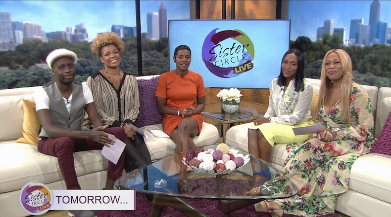 The "Sister Circle" cast: DJ Q, Syleena Johnson, Rashan, Quad Webb-Lunceford and Kiana Dancie.