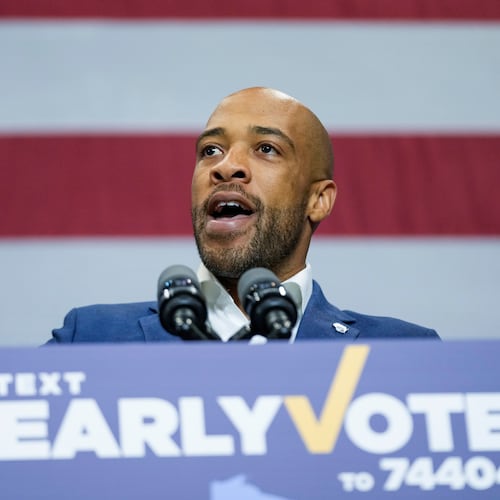 FILE - Wisconsin U.S. Senate candidate Mandela Barnes speaks at a rally Oct. 29, 2022, in Milwaukee. (AP Photo/Morry Gash, File)