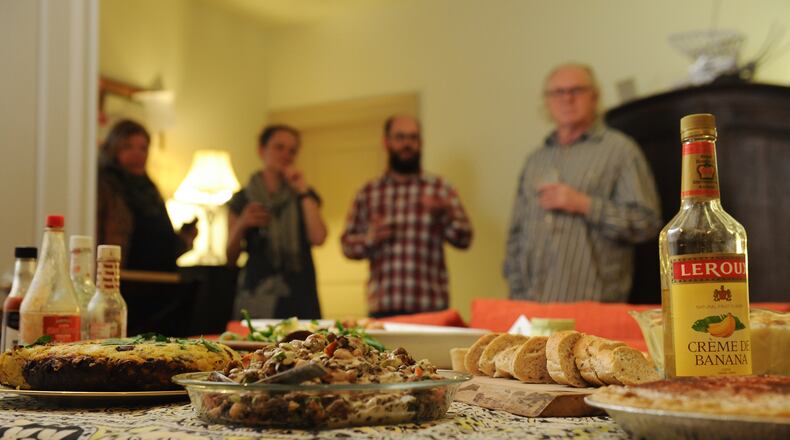 In the spirit of "waste not," Ligaya Figueras hosted a "use it up" dinner party where guests brought dishes made with food products they were trying to use up. (Beckystein.com)