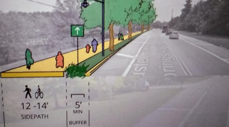 By early 2023, a study on the 4-mile trail is expected to be completed to link Powder Springs and Austell and the other Cobb cities by the multi-use trail system. (Rendering courtesy of Cobb County)