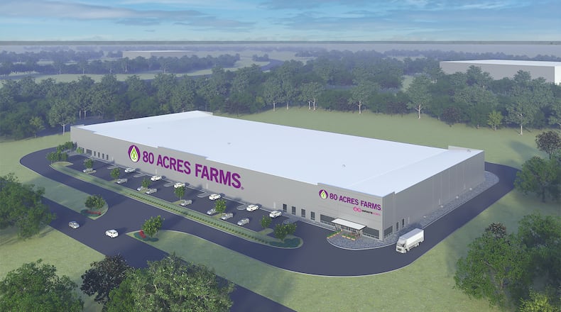 80 Acres Farms has announced the construction of an indoor farm in Covington, Ga.