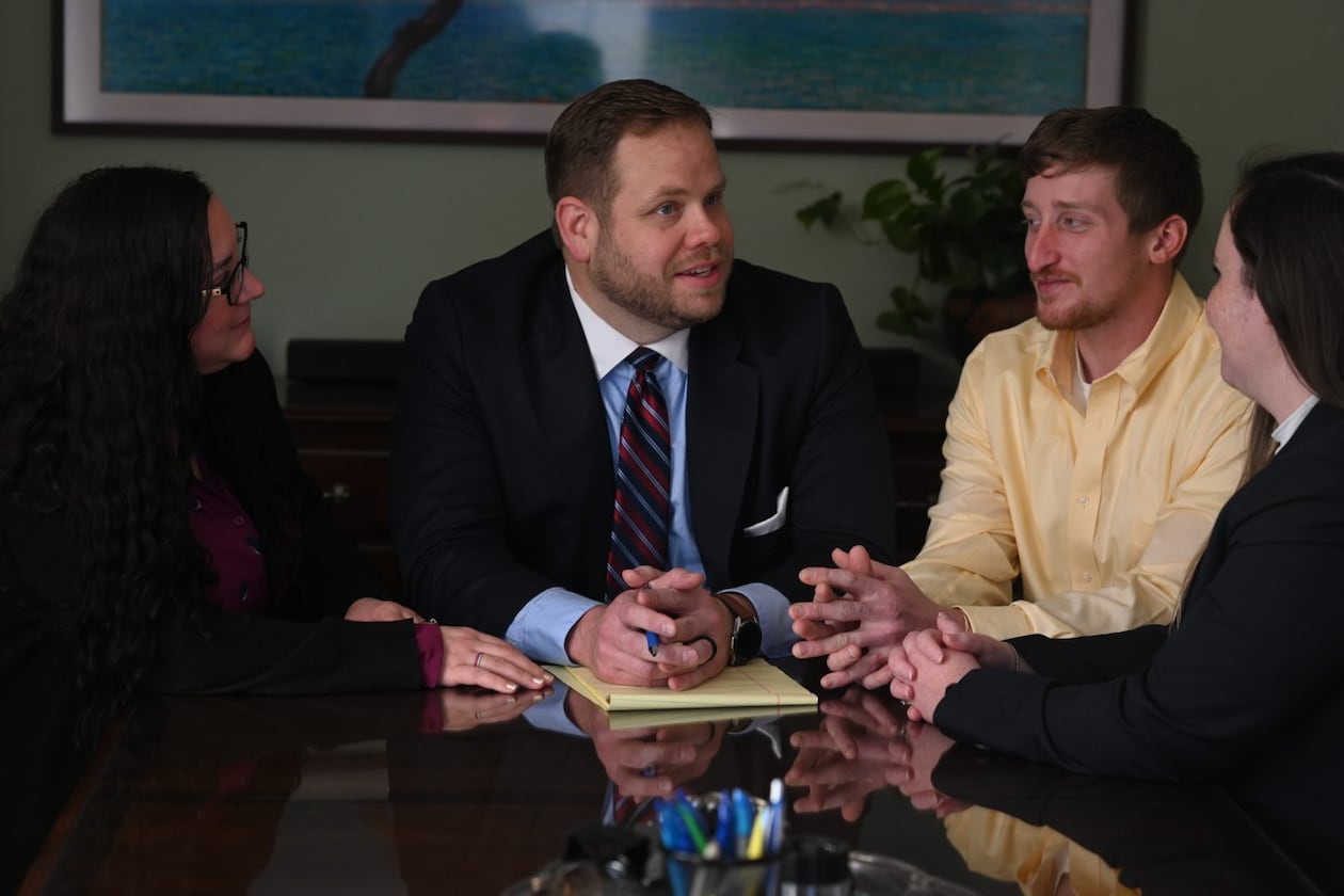 Robert Busbee (center) died unexpectedly on the morning of May 22. Gov. Brian Kemp will name a replacement to complete the rest of Busbee’s four-year term in the Ogeechee Judicial Circuit. (Courtesy)