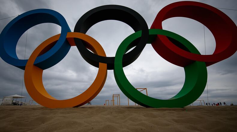 RIO DE JANEIRO, BRAZIL - JULY 21: View of the Olympic Rings after its inauguration ceremony at the Copacabana Beach ahead 2016 Rio Olympics on July 21, 2016 in Rio de Janeiro, Brazil. (Photo by Buda Mendes/Getty Images)