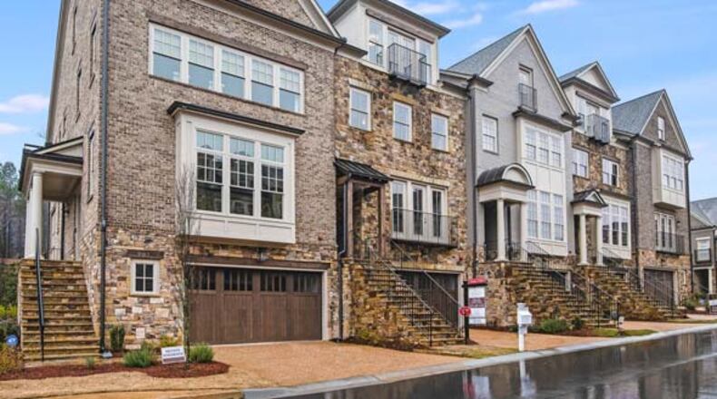 Townhomes at Abbington at Wildwood in Cobb County are an example of the type of townhomes built by John Wieland, with a new development of 25 townhomes being planned in downtown Acworth. (Courtesy of JW Collection)