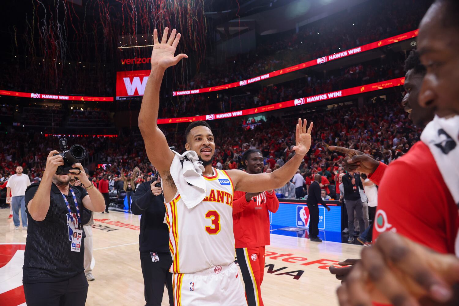 NBA first round playoff game 3 between New York Knicks and Atlanta Hawks