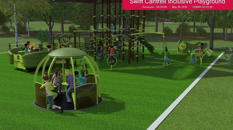 The Kennesaw City Council has approved a contract to upgrade playground equipment at Swift-Cantrell Park. Credit: city of Kennesaw