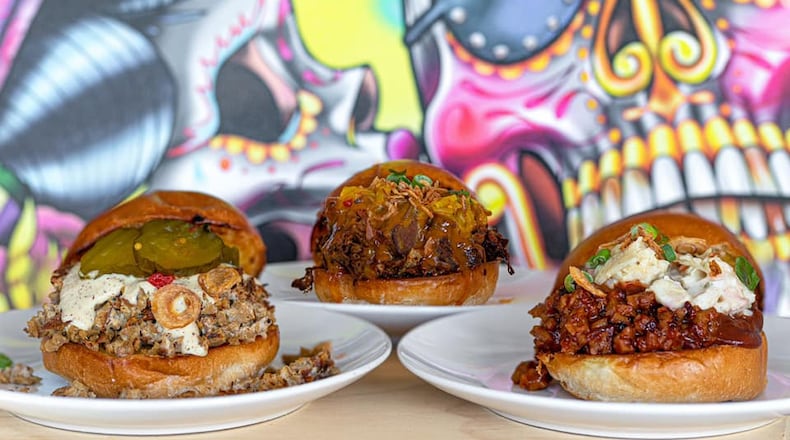 The Titustown, Clucker and Groveway sandwiches from Grass VBQ. / Grass VBQ Facebook page