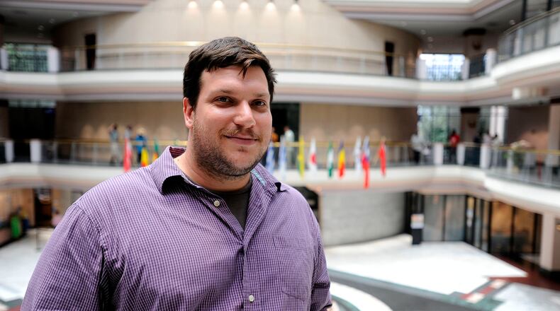 Matthew Cardinale, one of City Hall’s most vocal regulars as a journalist and citizen activist from Atlanta Progressive News, is making his exit from Atlanta politics to study law in Oregon after challenging the city numerous times on open meetings laws, Monday, July 15, 2013, in Atlanta. David Tulis / AJC Special