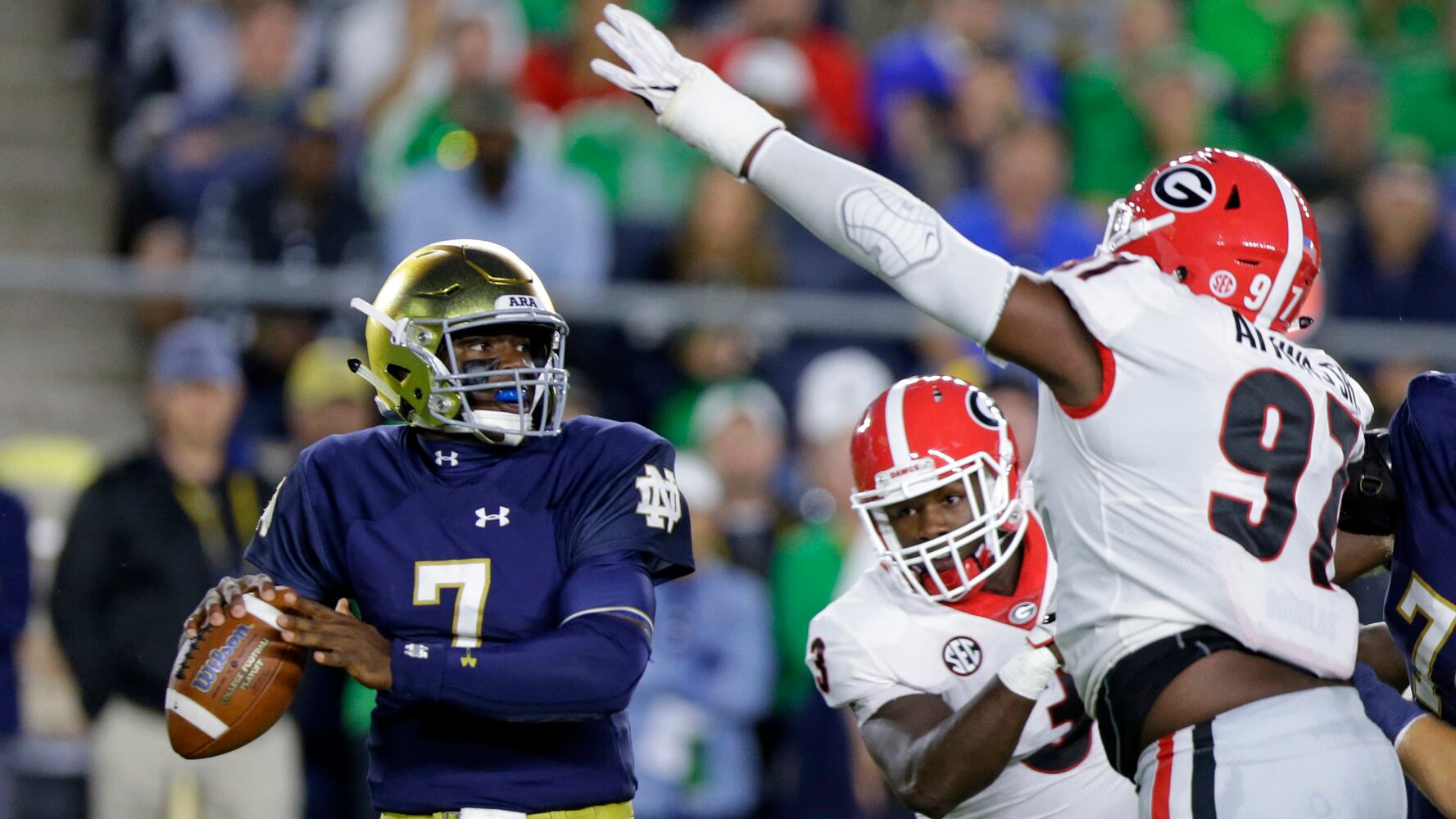 Sept. 9, 2017: Georgia @ Notre Dame