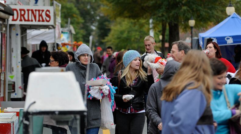Hats and coats were must-have accessories at the Smyrna Fall Jonquil Festival on Sunday.