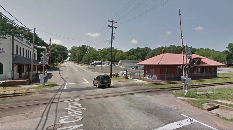Lawrenceville railroad crossings at Maltbie St. and North Clayton St. will be closed for maintenance this week. Courtesy Google Maps