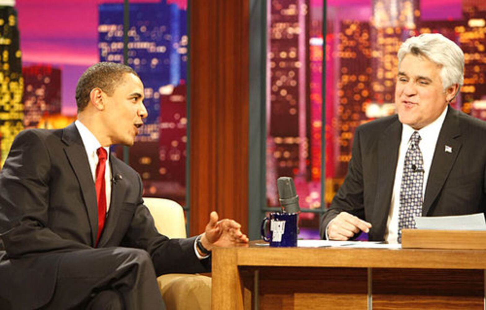 President Obama does Leno show