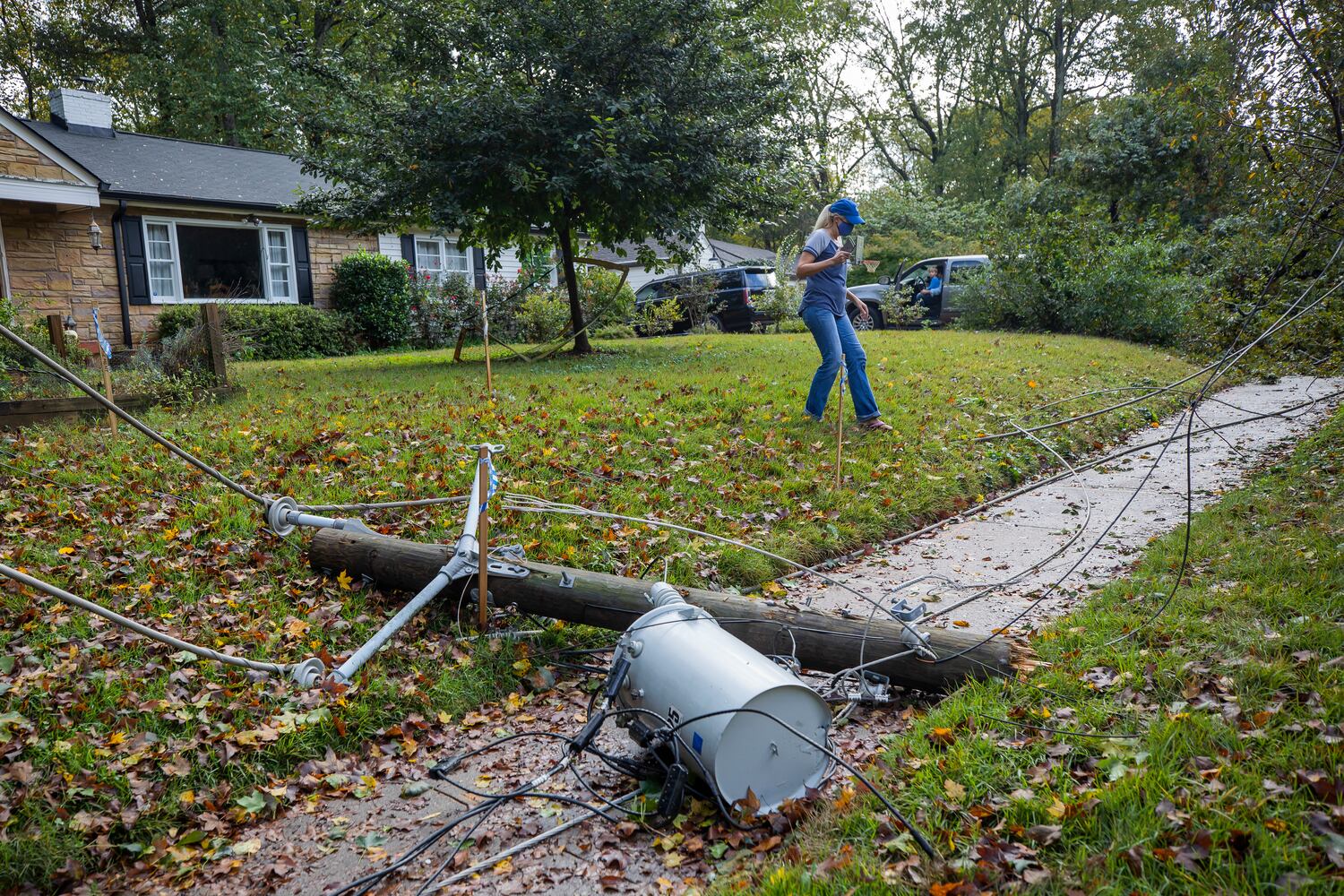 Tropical Storm Zeta storm damage in Decatur, Georgia