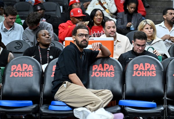 Trae Young sat out Wednesday's Hawks game. He was traded that day to the Wizards. (Hyosub Shin/AJC)