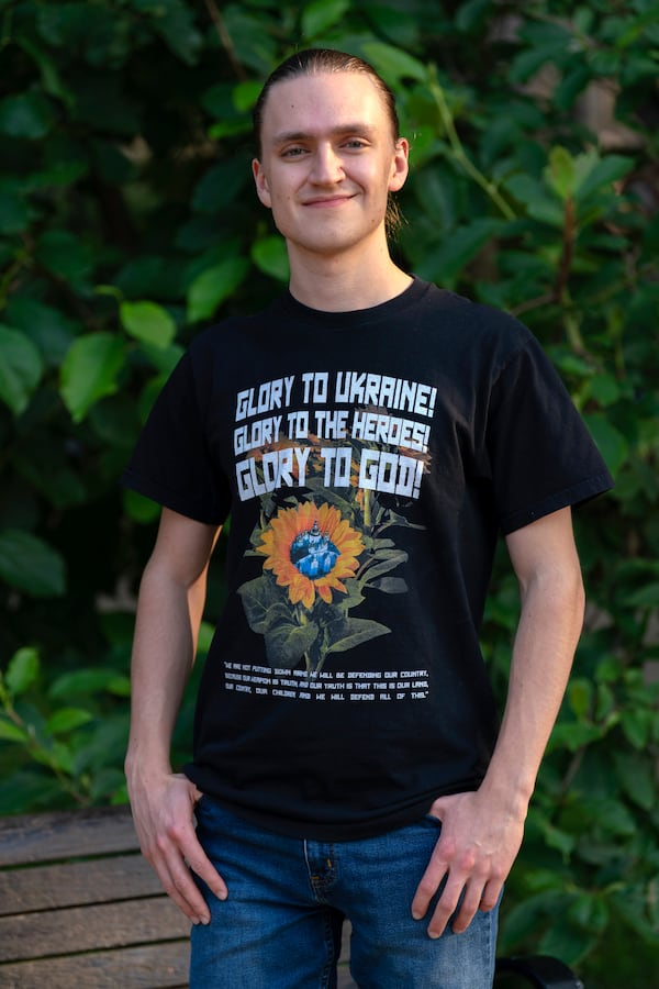 Vladyslav Plyaka poses for a photo at Capitol Hill neighborhood in Washington, Monday, June 2, 2025. Vladyslav Plyaka came to the U.S. from Ukraine as an exchange student in high school and stayed to attend the University of Wisconsin. His entry visa has expired, and he was planning to visit Poland to see his mother and renew his visa over the next year. He doesn't know when that will be possible now that visa appointments are suspended, and he doesn't feel safe leaving the country even when appointments resume. (AP Photo/Jose Luis Magana)
