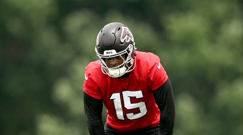Falcons running back Brian Robinson Jr., pictured during OTAs in May, says he came to Atlanta because the situation was a good fit for him. (Hyosub Shin/AJC)