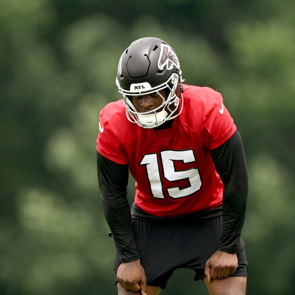 Falcons running back Brian Robinson Jr., pictured during OTAs in May, says he came to Atlanta because the situation was a good fit for him. (Hyosub Shin/AJC)