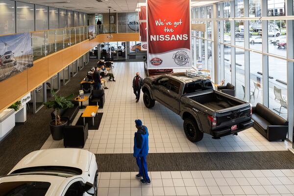 A look at the sales floor at Bill Korum’s dealership in Pullayup, Washington, in late September. Amid a shortage of new cars, many buyers have been forced to kick the tires of overlooked models and brands. (Chona Kasinger/The New York Times)