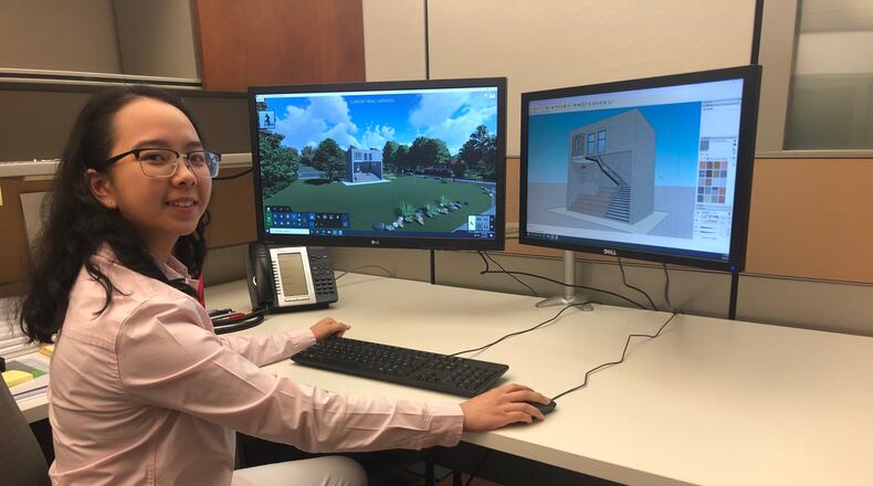 Sophia Nguyen, a senior at Maxwell High School of Technology, is working with an architectural firm on the redesign of three county schools.