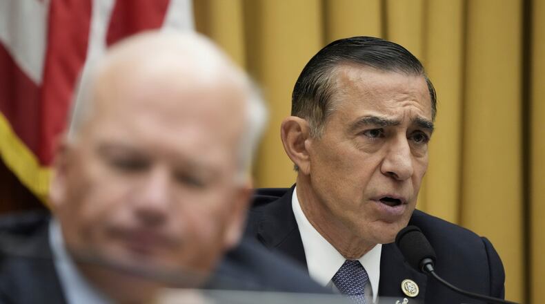 FILE - Rep. Darrell Issa, R-Calif., speaks during a House Judiciary Committee hearing, Sept. 20, 2023, on Capitol Hill in Washington. (AP Photo/Jacquelyn Martin, File)