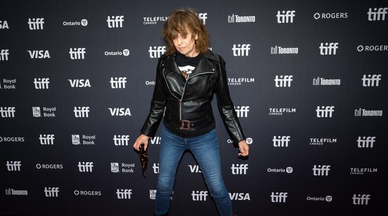 Chrissie Hynde poses for a photograph on the red carpet for "Pretenders" at the Toronto International Film Festival, in Toronto on Sunday, Sept. 13, 2026. (Arlyn McAdorey/The Canadian Press via AP)
