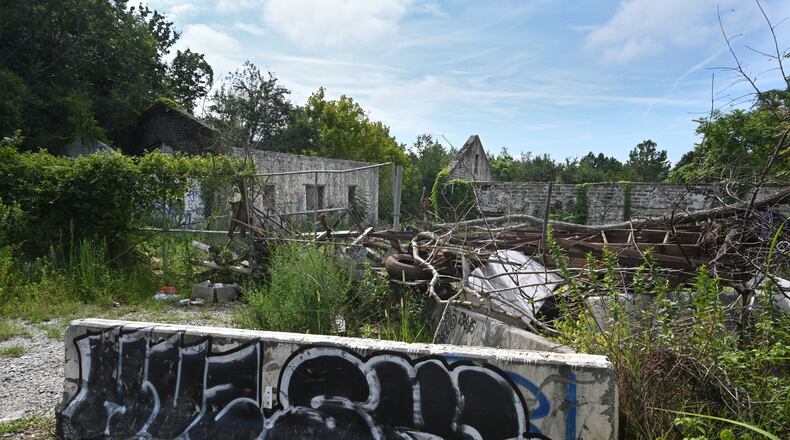 August 9, 2022 Atlanta - Photograph shows the site of the proposed Atlanta public safety training center at the site of the old Atlanta prison farm in Atlanta on Tuesday, August 9 2022. A growing number of southeast Atlanta neighborhoods are speaking out against the proposal to build a massive training center for police officers and firefighters on forested land in DeKalb County. (Hyosub Shin / Hyosub.Shin@ajc.com)