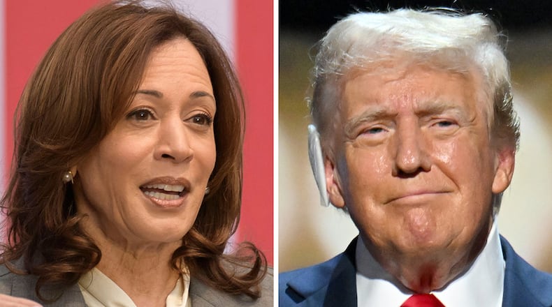 An Atlanta Journal-Constitution poll showed 46% of respondents, if they voted today, would support Vice President Kamala Harris to 51% for former President Donald Trump.