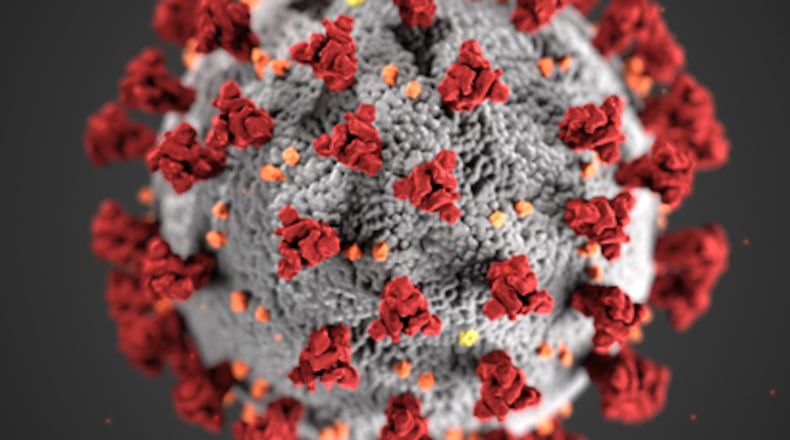 An illustration of COVID-19 provided by the Centers for Disease Control and Prevention