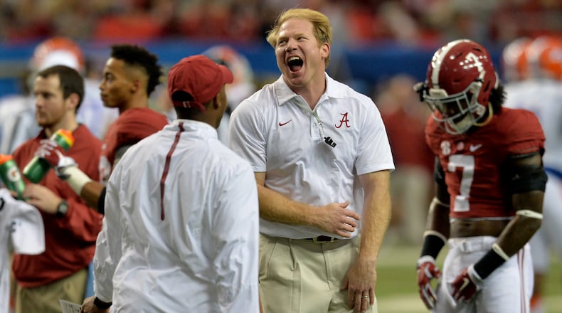The high energy Alabama Crimson Tide director of strength and conditioning Scott Cochran declined to follow Kirby Smart at Georgia. (Brant Sanderlin/bsanderlin@ajc.com)