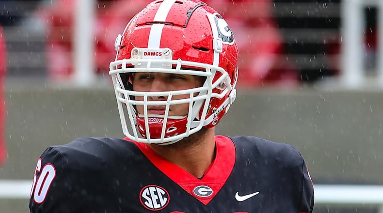 Georgia football offensive lineman Clay Webb