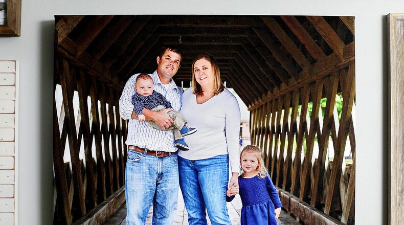 This undated family photo shows Kara and Brad McGee with their children, Dylan, now 6, and Avery, now 8. The nurses who helped the couple after Brad was diagnosed with cancer inspired Kara to become a nurse herself. (Fred Squillante/Columbus Dispatch/TNS)