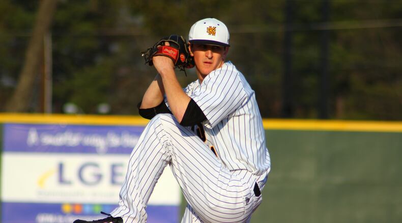 Kennesaw State pitcher Stephen Janas, who has an 0.75 ERA and is on pace to have one of the best seasons in the history of the school and the Atlantic Sun conference.