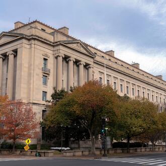FILE - The U.S. Department of Justice building in Washington, Dec. 7, 2024. (AP Photo/Jose Luis Magana, File)