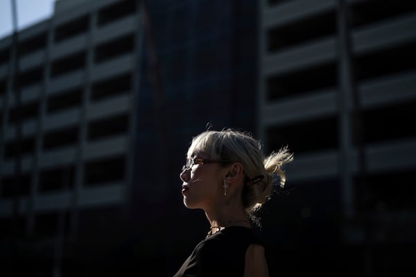 Maria Do, community mobilization manager at the Los Angeles LGBT Center, stands for a photo outside Children's Hospital Los Angeles before a protest against the closure of the hospital's trans youth clinic Thursday, July 3, 2025, in Los Angeles. (AP Photo/Jae C. Hong)