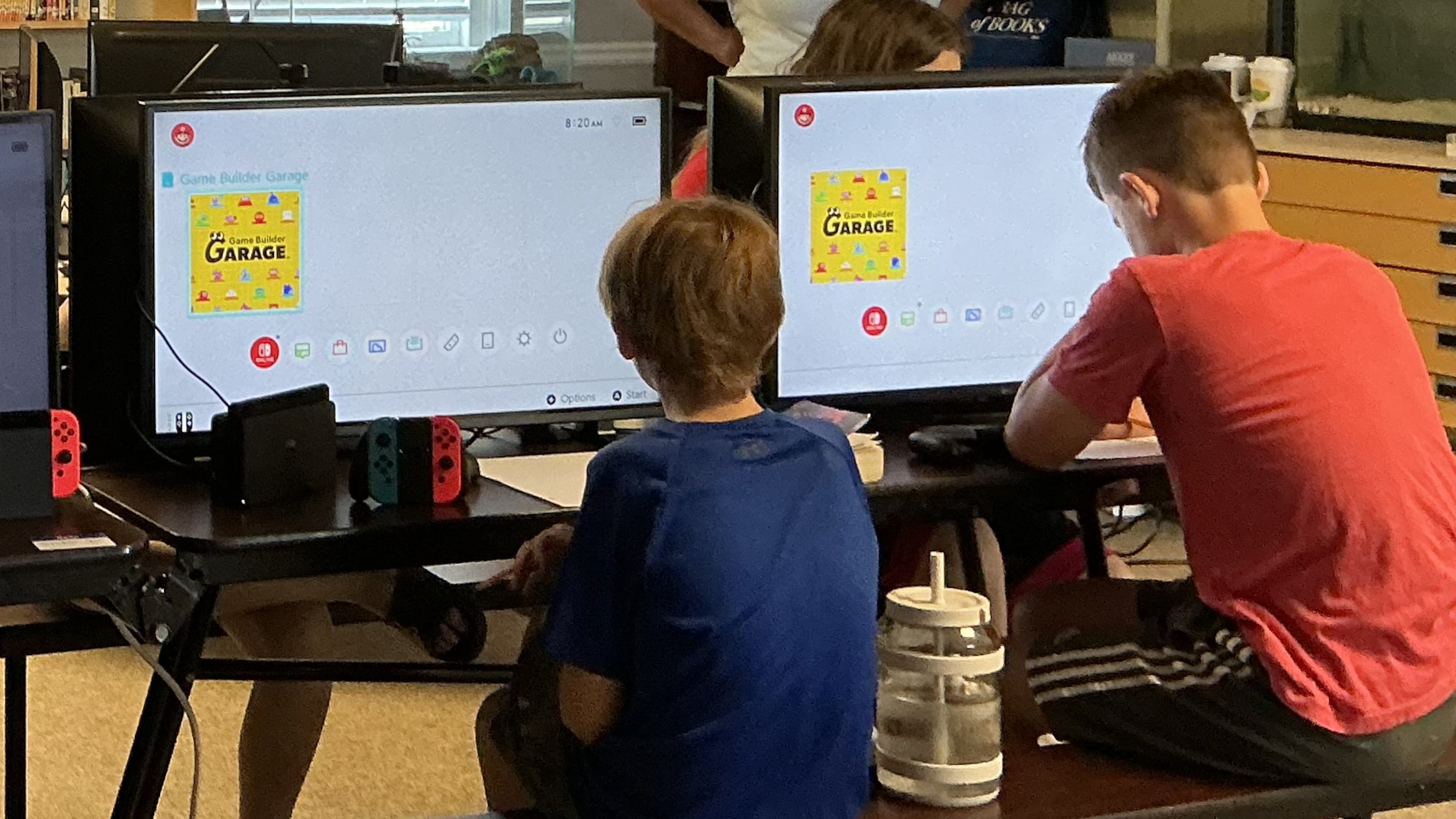 Children use Nintendo's "Game Builder Garage" as part of the "Gaming 4 Good" research project headed by University of Georgia professor Matthew Schmidt. (Courtesy of Matthew Schmidt)