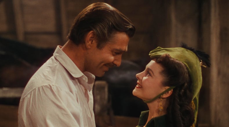 Clark Gable, left, as Rhett Butler, and Vivien Leigh as Scarlett O'Hara in a scene from the film, "Gone With the Wind." AP file/Warner Bros. Home Entertainment