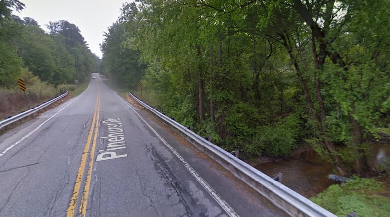 Gwinnett County Department of Transportation plans to close Pinehurst Road between Snellville and Grayson along the stretch of road between Ridgedale Road and State Route 84/Grayson Parkway beginning Jan. 7 for a bridge replacement project at Big Haynes Creek. Google Maps