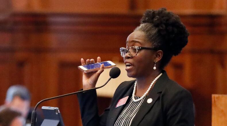 State Rep. Jasmine Clark of Lilburn was among officials who participated in a town hall event Wednesday night. (PHOTO by Bob Andres / bandres@ajc.com) AJC FILE PHOTO