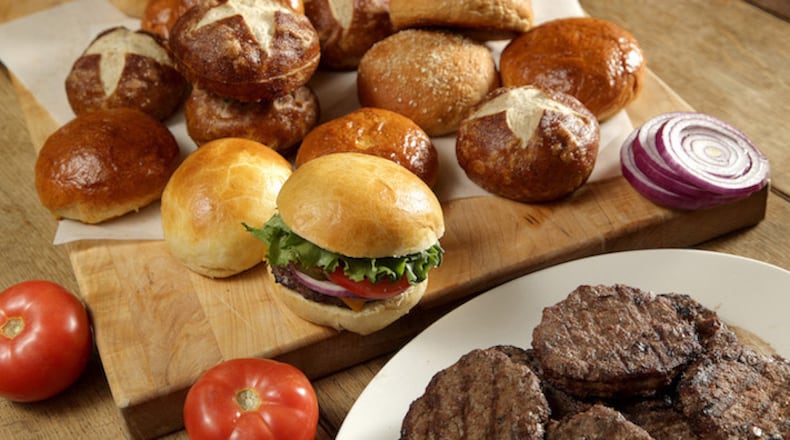 Recipes for 3 different homemade hamburger buns: brioche, pretzel and whole wheat. (Kirk McKoy/Los Angeles Times/TNS)