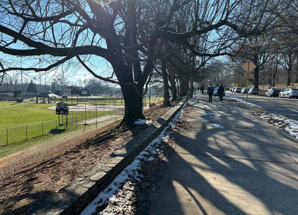 Chastain Park was busy on Sunday as people were eager to enjoy the sun after the winter storm.