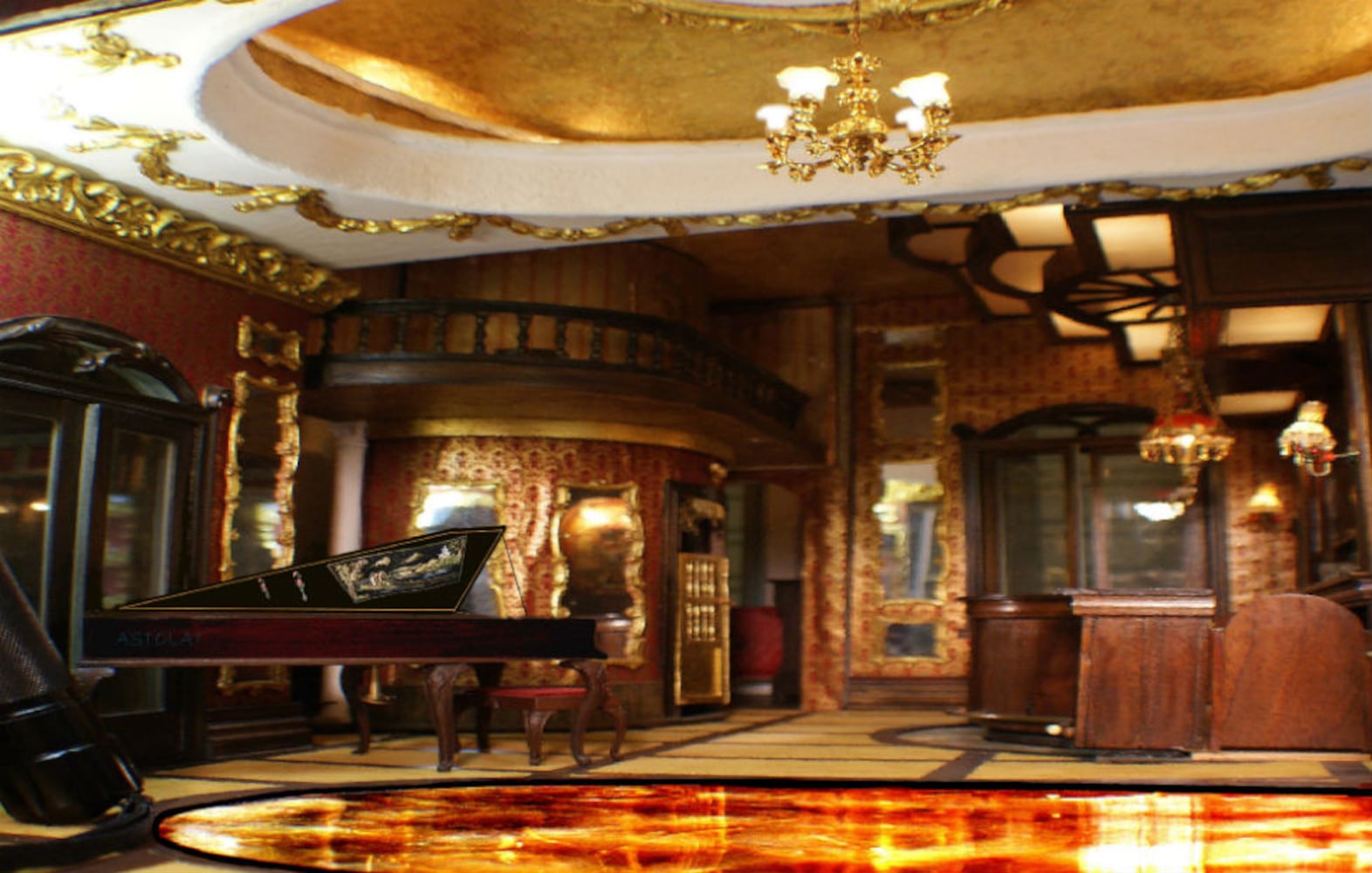 Astolat Dollhouse Castle ballroom