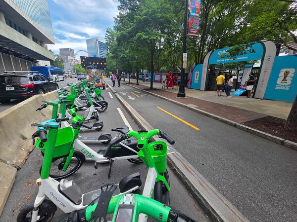 Between June 11 and July 19, the San Francisco-based company logged nearly 926,000 miles of travel in Atlanta alone. (Courtesy of Lime)