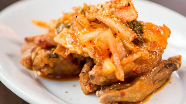 You can order the SMF Chicken Wings at Hampton + Hudson in a variety of flavors, including a Korean kimchi glaze. CONTRIBUTED BY HAMPTON + HUDSON