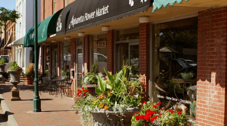 Alpharetta recently signed a contract to handle time-consuming maintenance for areas with more ornamental landscape plants that includes watering and planting of the approximately 75 planters located throughout the downtown area. (Courtesy City of Alpharetta)