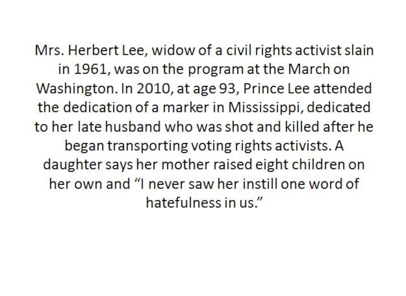 Mrs. Herbert Lee