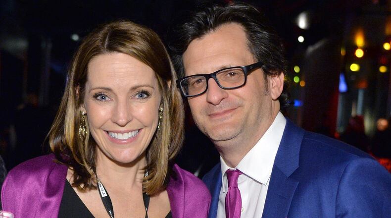 LOS ANGELES, CA - APRIL 28:  General Manager at TCM Jennifer Dorian (L) and TCM host Ben Mankiewicz attend the TCM Classic Film Festival 2016 Opening Night After Party on April 28, 2016 in Los Angeles, California.