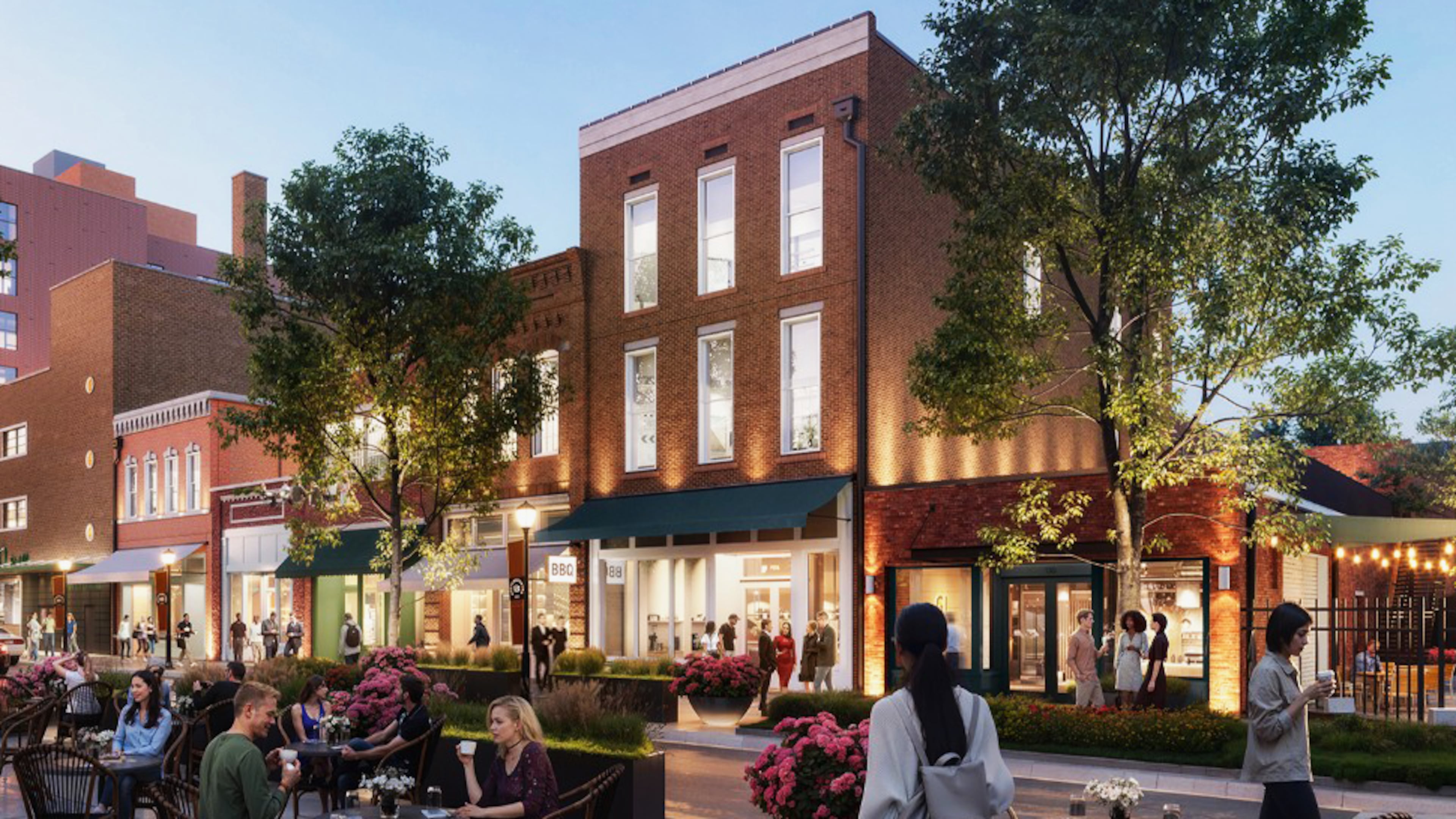 A rendering of Broad Street BBQ, expected to open in the South Downtown development in 2026. (Courtesy of South Downtown)
